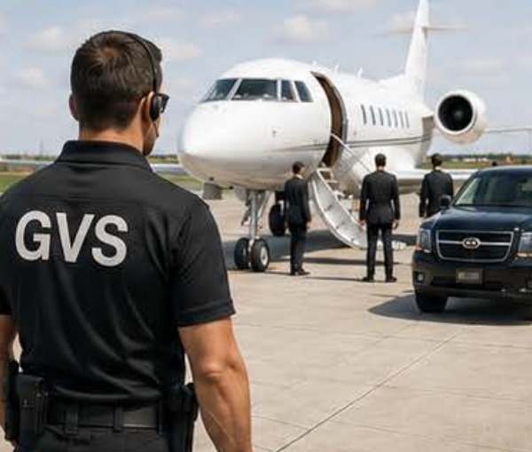 Security personnel supporting private aviation operations